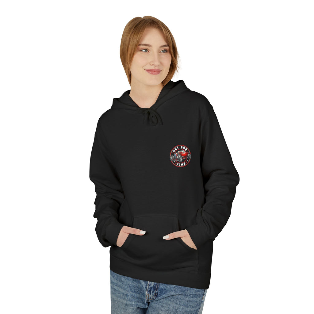 Hot Rod Town black fleece hoodie sweatshirt
