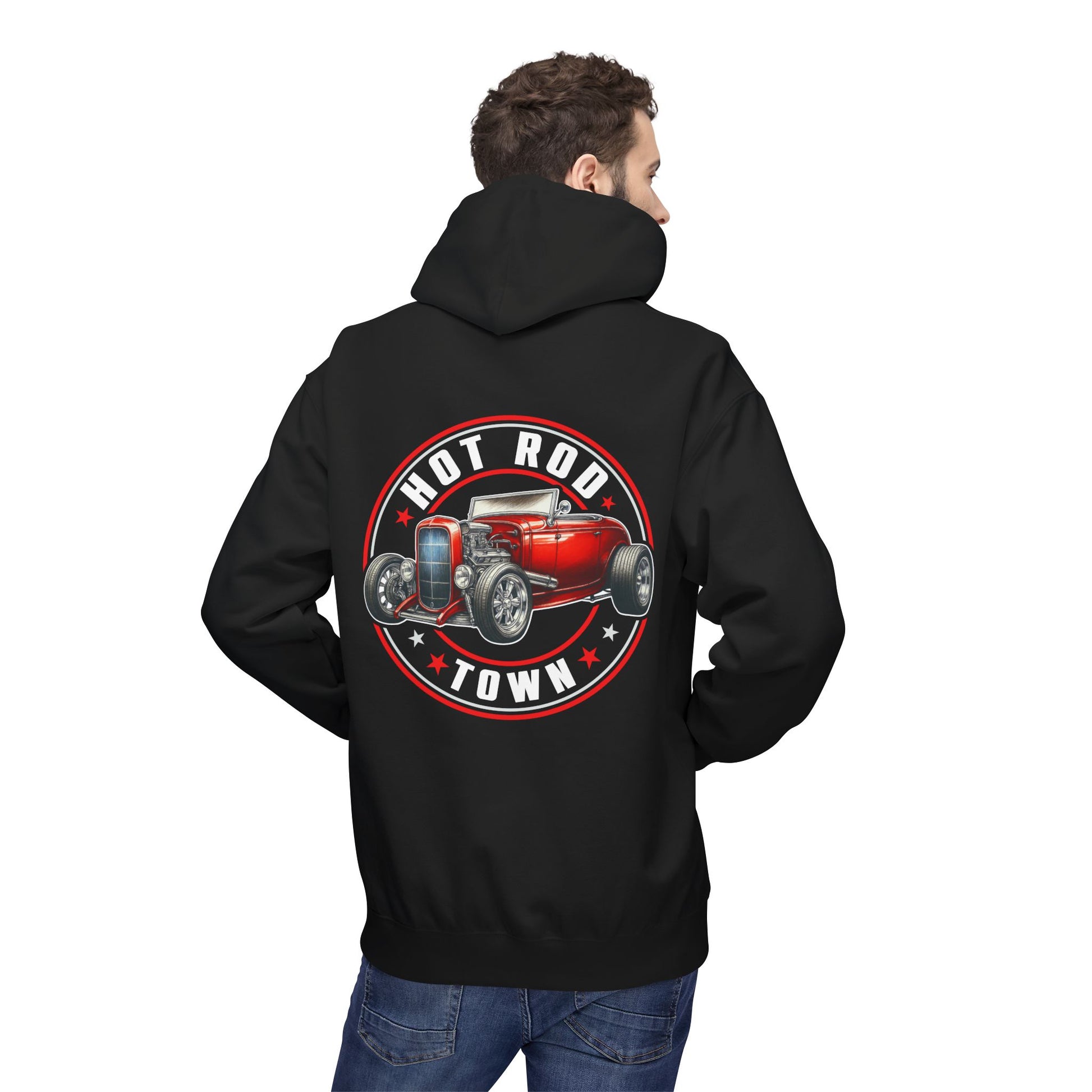 Hot Rod Town logo vintage soft fleece hoodie