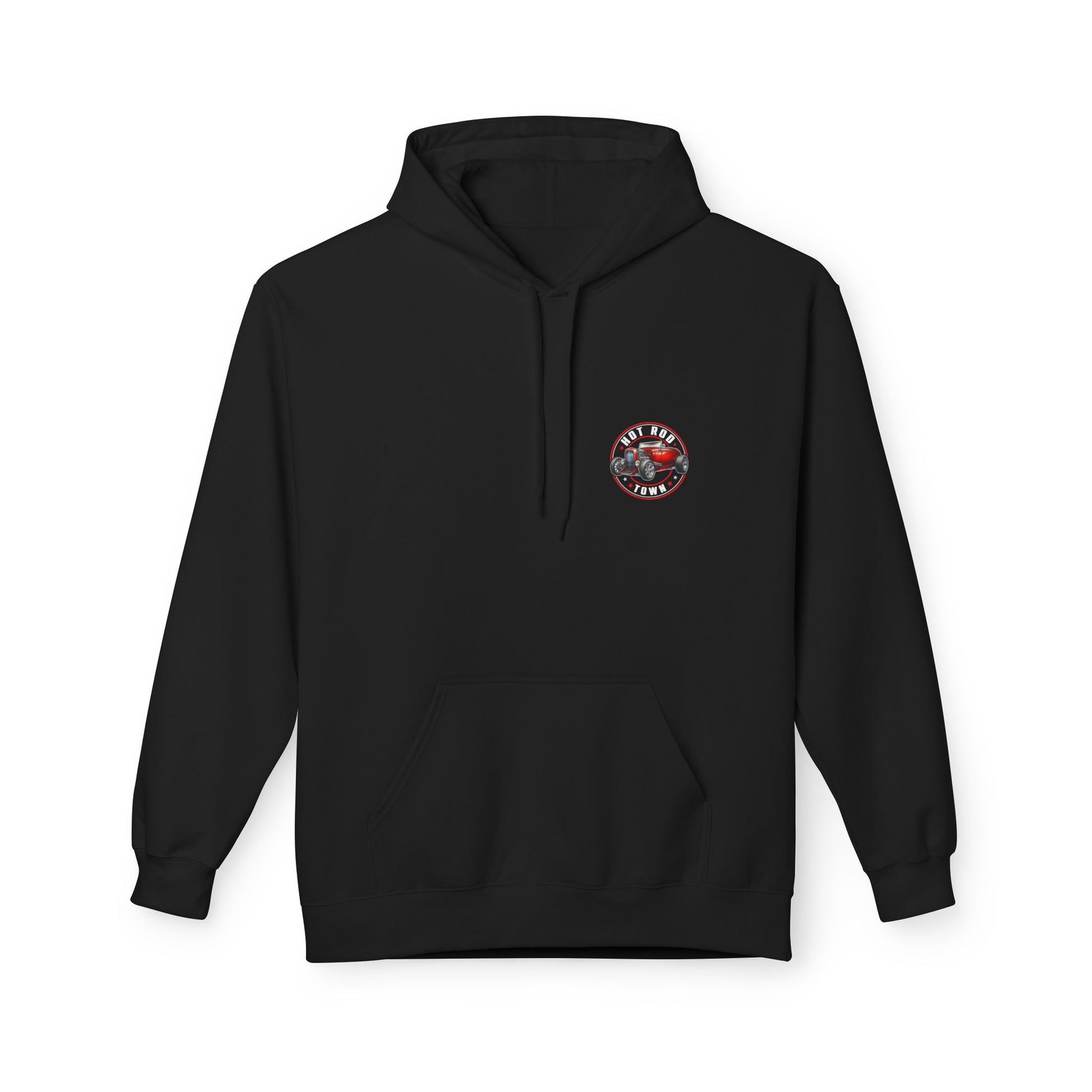 Hot Rod Town black fleece hoodie sweatshirt