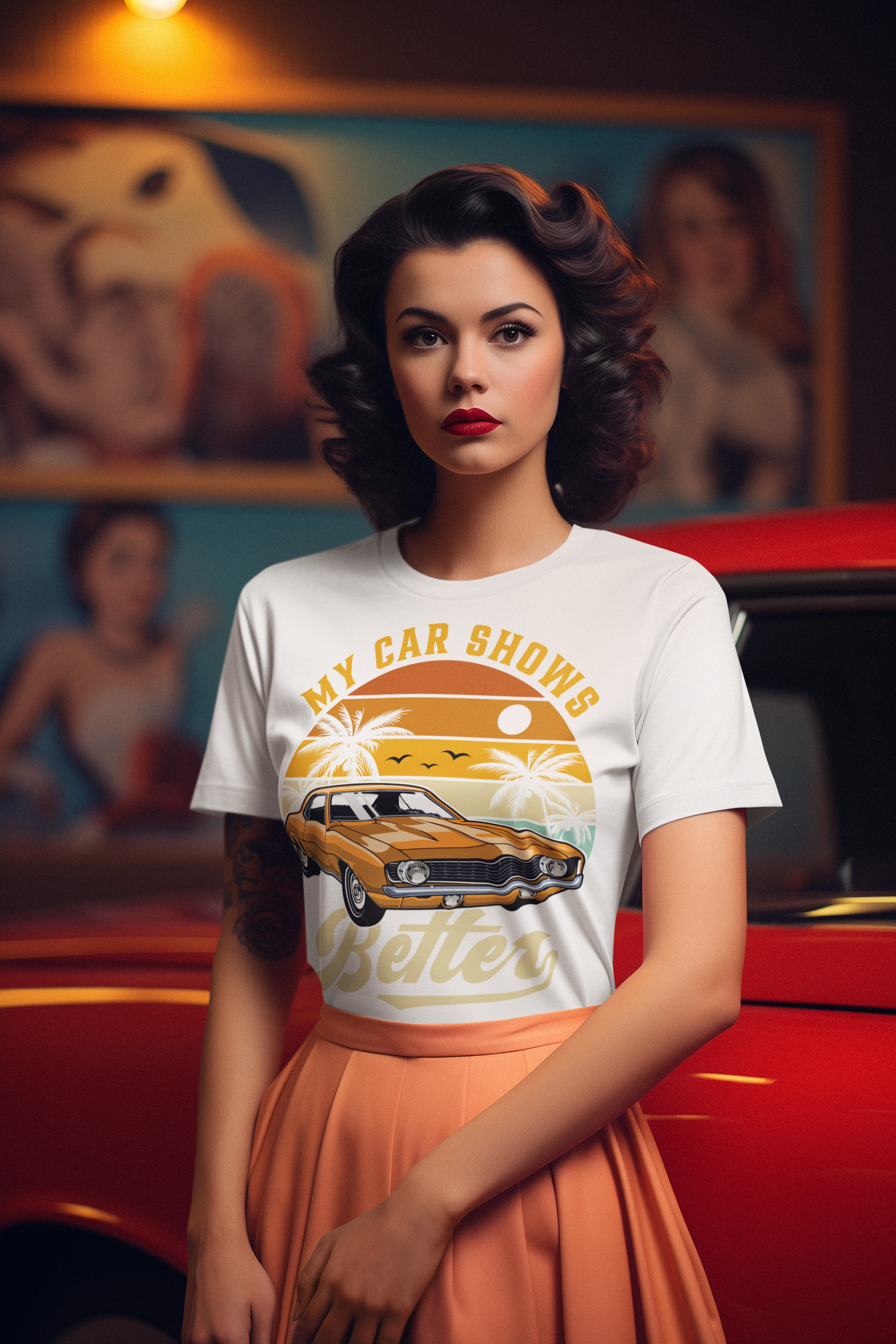“My Car shows better” Vintage Car Show T-Shirt