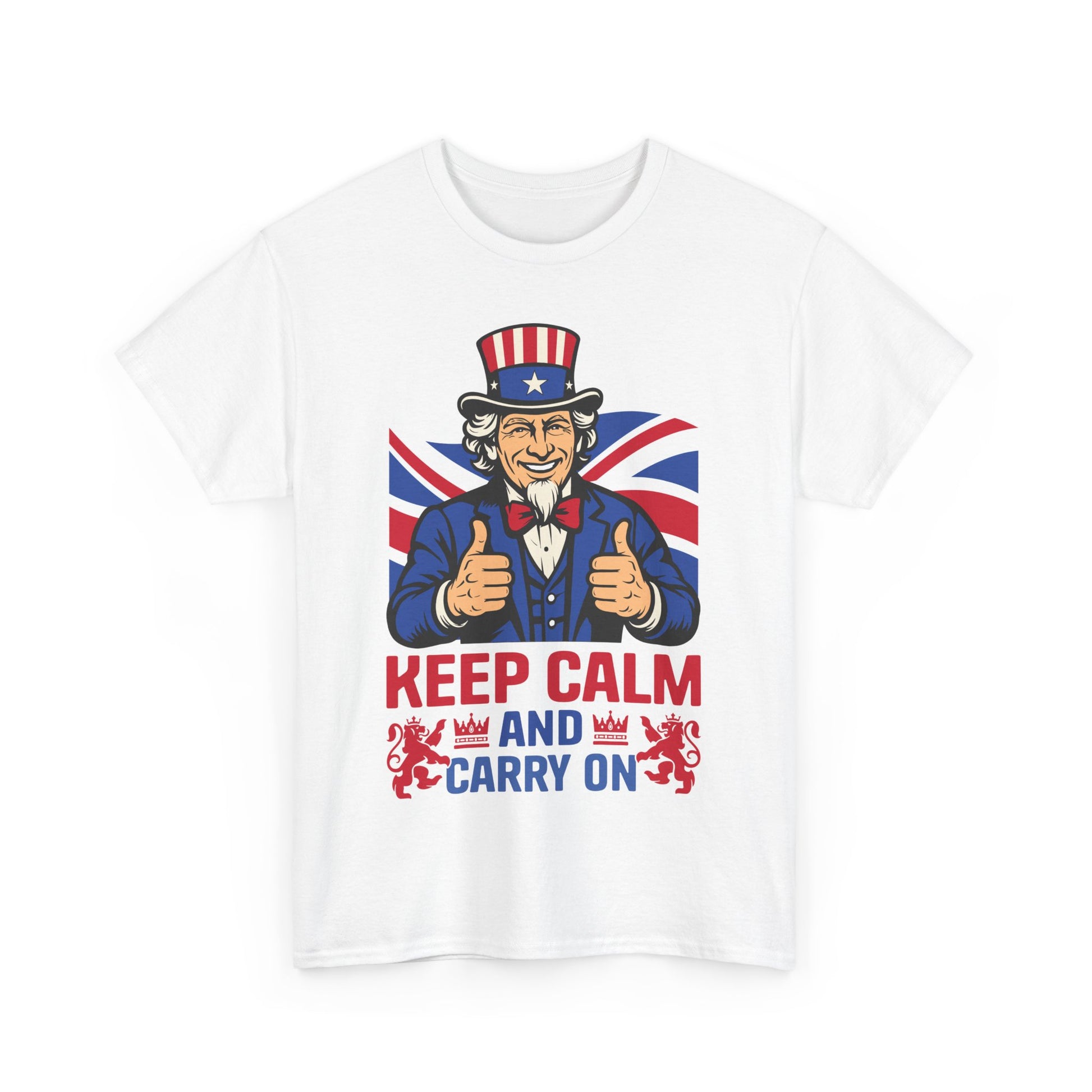 Keep Calm and carry on Unisex Heavy Cotton Tee
