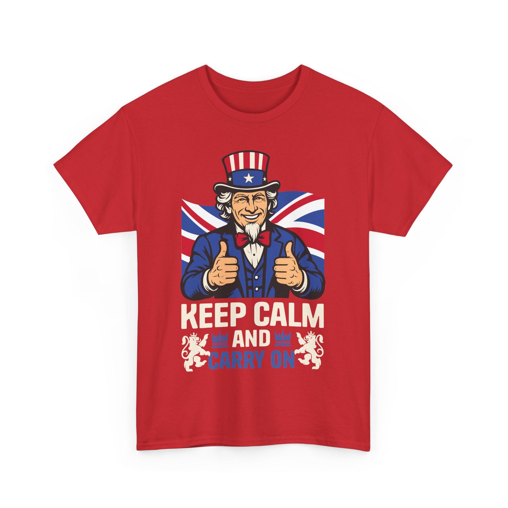 Keep Calm and carry on Unisex Heavy Cotton Tee